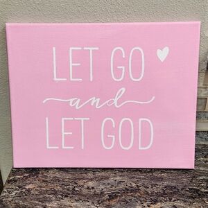 Let go and let God canvas